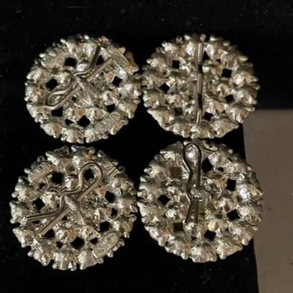 4 Rhinestone High Dome Buttons from the 1930's Each One Beautiful and Perfect - Picture 3 of 7